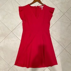BCBGeneration red dress with ruffle shoulders - size 6!